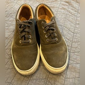 Nisolo Elayna Sneakers in Olive suede - leather sneakers